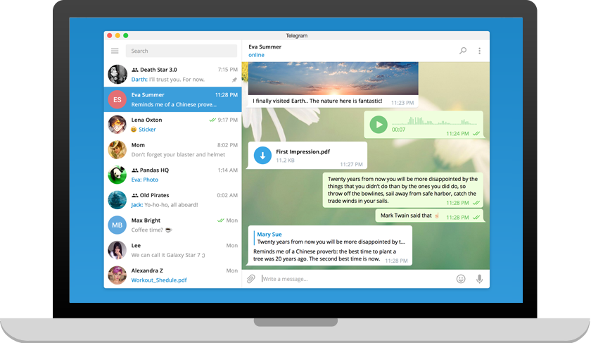 Telegram 应用预览图
